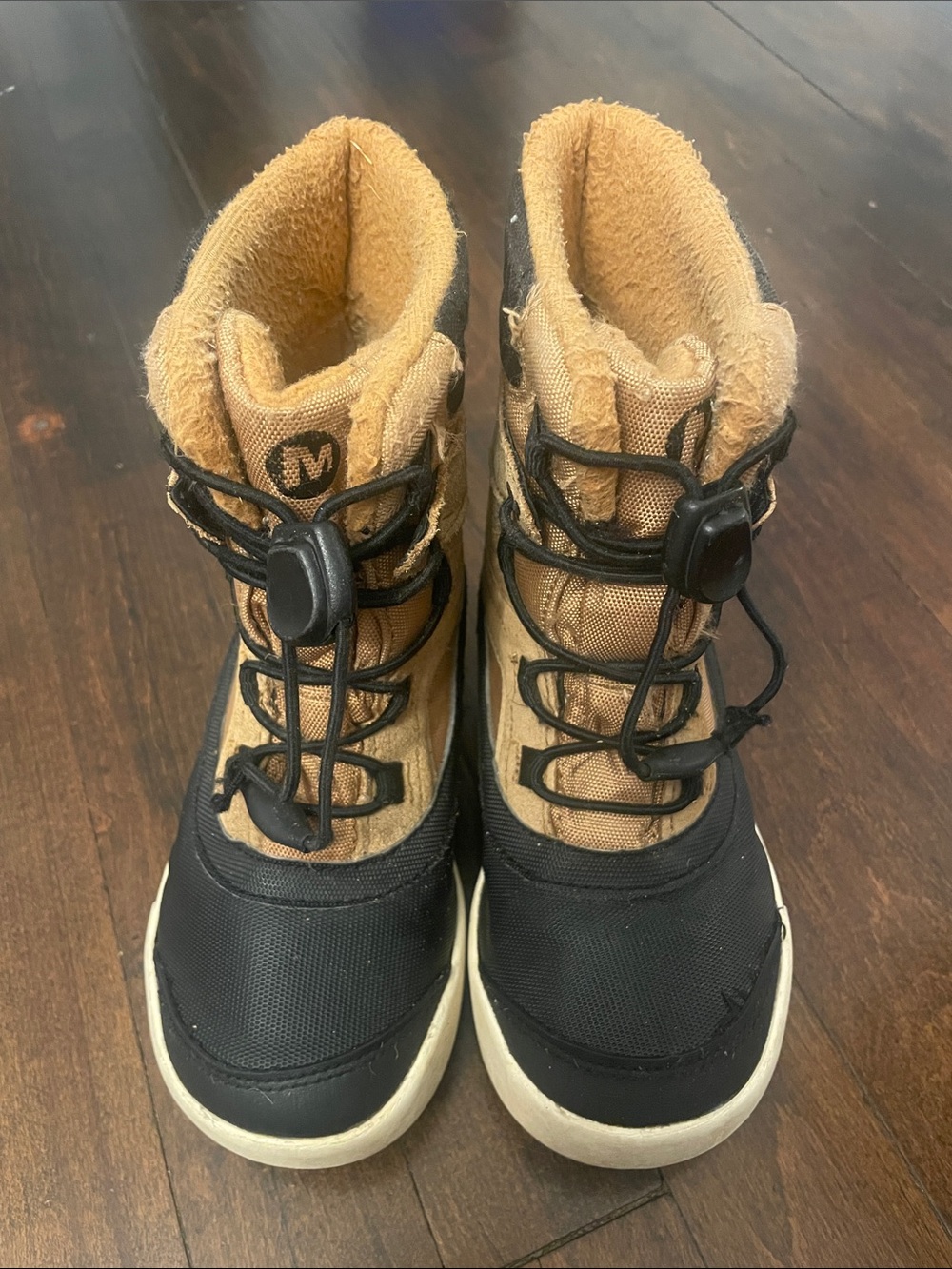 Merrell Kids Tan and Black Waterproof Snow Boots